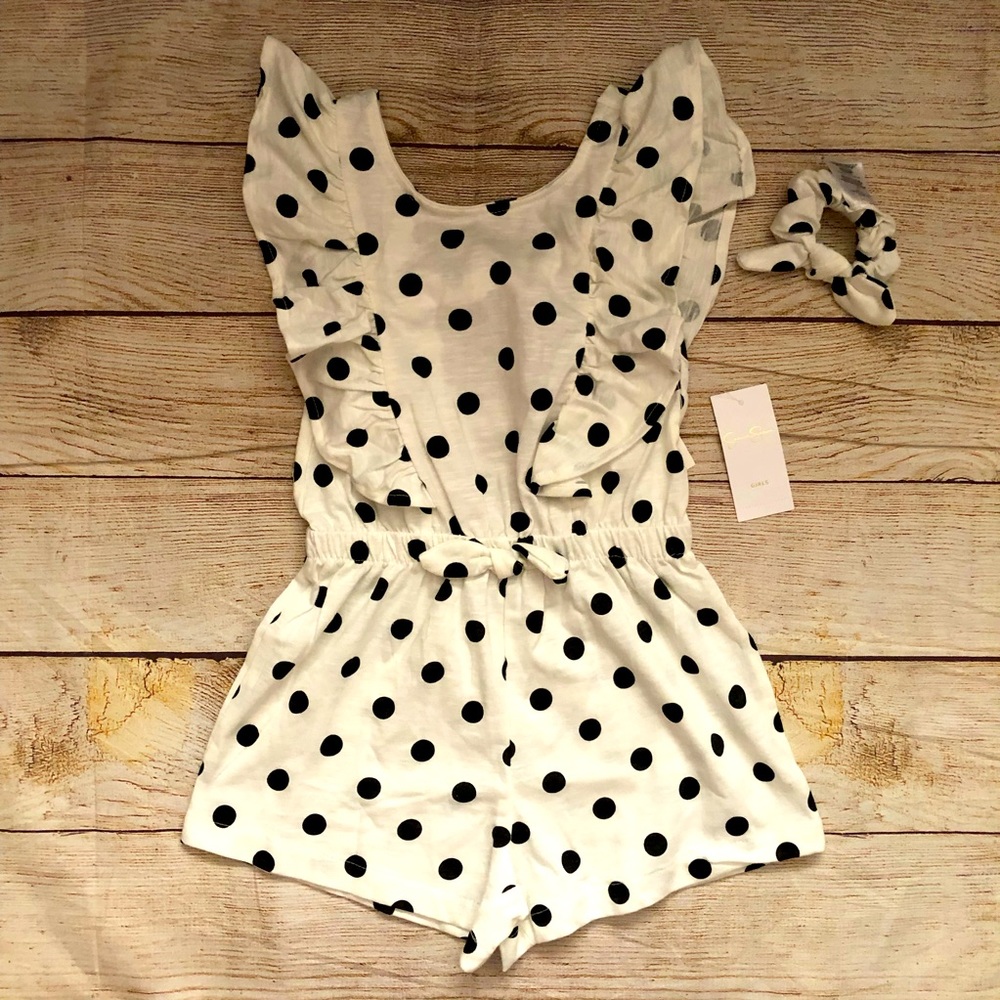 Jessica Simpson Romper and scrunchies- NEW